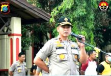 Wakapolda Sumut pimpin apel kurve bersama pembersihan SPN Sampali antisipasi penyebaran virus corona.