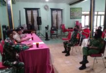 Babinsa ikuti rapat Muspikel Keprabon, Koordinasi tentang pencegahan Covid-19