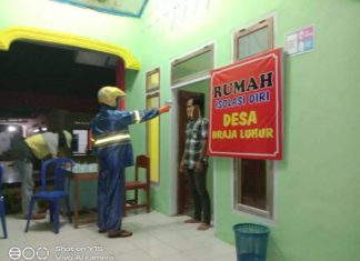 MKKS SMA, TNI_Polri, dan Mahasiswa Unila Cegah Penyebaran Covid-19, di Perbatasan Kabupaten Lebak Pandeglang.