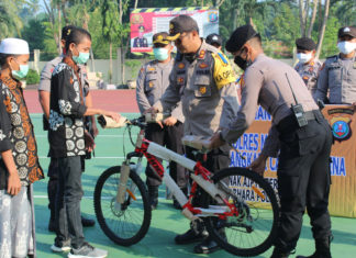 Aipda Peran Suhada, S.H Dapatkan Hadiah Sepeda Baru Dari Kapolda Sumut Dan Kapolres Madina