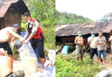 Bripka Timbul Rahayu Bhabinkamtibmas Polres Madina Berikan Pelatihan Pakan Ternak Kepada Warga