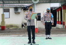 Kapolres Lamsel, Ambil Apel Pagi di Polsek Natar