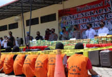 Amankan 114 kg narkotika jenis sabu, Jajaran polres Lamsel Bekuk 11 pengedar.