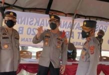 Wakapolda Lampung Cek Kesiapan Gerai Vaksinasi Presisi Covid-19 di Rest Area Km 20
