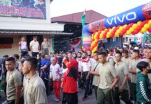 *Kapolda Lampung Bersama Gubernur Lampung dan Unsur TNI buka jalan sehat di Mako Brimob*