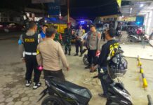 Polsek Jati Agung dan TNI gelar Patroli Gabungan, Minggu Dinihari.