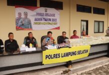 Release akhir tahun Polres Lampung Selatan, berhasil selesain 70 % kasus C3