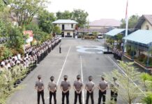 Upacara Korps Raport Kenaikan Pangkat Kepolisian Resor Pangkep