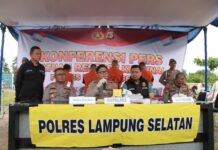Tambang Emas Ilegal di Katibung Lampung Selatan, Digulung Polres Lampung Selatan.