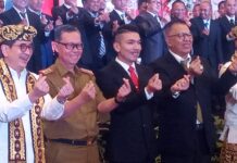 PENASEHAT KADIN Lampung M Alzier Dianis Thabranie Saksikan Langsung Prosesi Pengukuhan Ketua Kadin Lampung