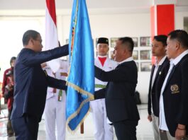 Disaksikan Bupati H. Nanang Ermanto, Ketua PWI Lampung Wira Hadikusuma Melantik Pengurus PWI Lampung Selatan Periode 2023-2026