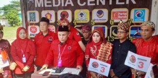Daftar KPU, PDIP Lamsel Tonjolkan Tema Khebinekaan