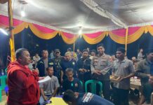 Semarak Hari Bhayangkara ke 77, Polsek Penengahan, Polres Lampung Selatan menggelar perlombaan seni pikir Gaple di Desa Klaten, Kecamatan Penengahan Lampung Selatan, Kamis (15/6/23)
