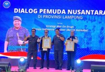 Berperan Aktif Wujudkan P4GN, Ketua GRANAT Lampung Dan Bupati Way Kanan Raih Penghargaan BNN RI*