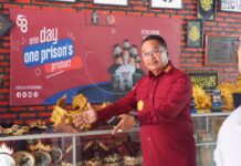 Kunjungi Lapas Kalianda, Stafsus Menteri Kumham Bidang Keamanan dan Intelijen Apresiasi Bimbingan Kerja Lapas