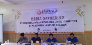Gelar Media Gathering, Bawaslu Lamsel Ajak Insan Pers Awasi Pemilu