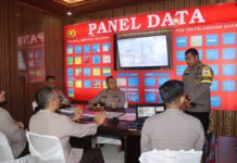 Tim Pamatwil dan Supervisi Mabes Polri Perhatikan Pengamanan Pelabuhan Bakauheni Lampung dalam Operasi Ketupat Krakatau 2024