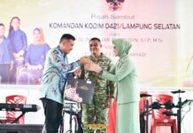 Pisah Sambut Bupati Pesawaran Bersama Dandim 0421/Lampung Selatan