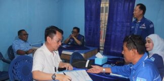 Hj. Melinda, Anak Mantan Bupati Lamsel Zulkifli Anwar Menjadi pendaftar pertama di penjaringan Partai Demokrat Lampung Selatan