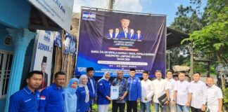 Bupati Nanang Ermanto dan Wakil Bupati Pandu Kusuma Dewangsa, Imam Subki Anggota DPRD serta Artis Kiki The Potters Mendaftar di Penjaringan Partai Demokrat Lampung Selatan