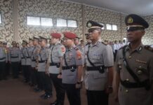 *Kapolres Lampung Selatan Pimpin Upacara Serah Terima Jabatan Kasat Dan Kapolsek Jajaran Polres Lampung Selatan