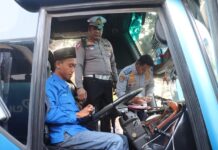 Polres Dishub Kerjasama Pengecekan Kendaraan Pengantar CJH