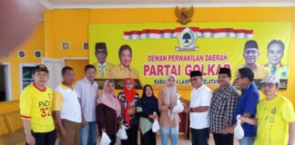 Rayakan Idul Adha, DPD Partai Golkar Lamsel Tahun Ini, Kurbankan Dua Ekor Sapi
