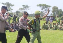 Pembinaan Keterampilan dan Kemampuan Linmas di Jati Agung.