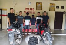 Dua Pelaku Pencurin Kabel Pengairan Sawah, di Tangkap Polisi Saat Patroli.