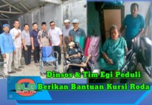 Dinsos & Tim Egi Peduli, Berikan Bantuan Kursi Roda