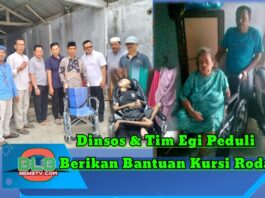 Dinsos & Tim Egi Peduli, Berikan Bantuan Kursi Roda