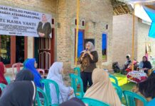 Yuti Rama Yanti Gelar Sosialisasi Ideologi Pancasila dan Wawasan Kebangsaan di Desa Sukaraja