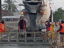 Rigid Beton Dinas BMBK Lampung Diduga Menyalahi Aturan, danTidak Sesuai Spesifikasi