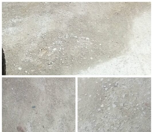 Belum Genap 1 Bulan Rabat Beton Milik PUPR Pringsewu Sudah Rusak