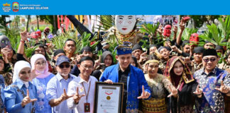 1500 Personil Tari Tuping 12 Wajah Lampung Selatan Pecahkan Rekor MURI