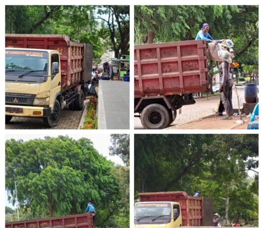 Tak Menunggu Lama, Sejak Dipimpin Plt Pasukan Kuning DLH Pemkab Lamsel Lakukan Aksi Bersih-bersih