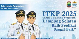 Terbaik se-Lampung, Indeks Tata Kelola Pengadaan Kabupaten Lampung Selatan Raih Predikat “Sangat Baik”